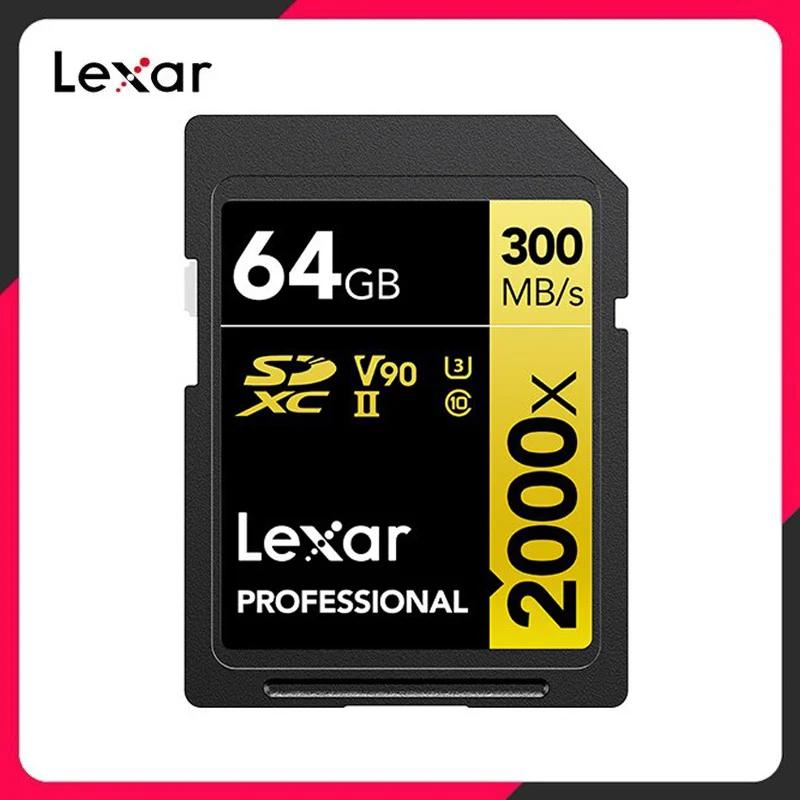 Lexar   SD ī ޸ ī, 4K, 8K ī޶, 2000x SDHC, 32GB SDXC, 64GB, 128GB, 256GB, C10, V90, UHS-II, U3 SD ī